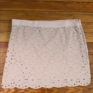 Jcrew scallop eyelet skirt